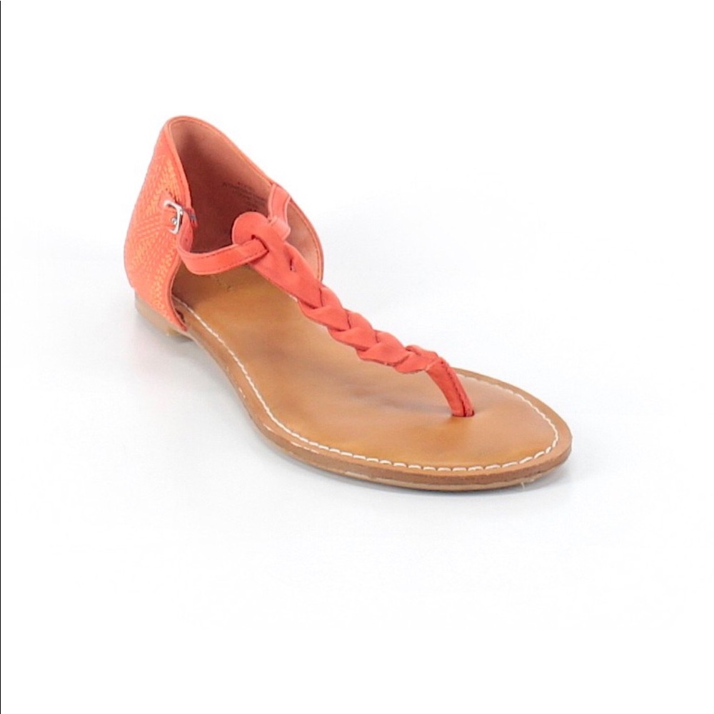 Land’s End Orange leather sandals 8